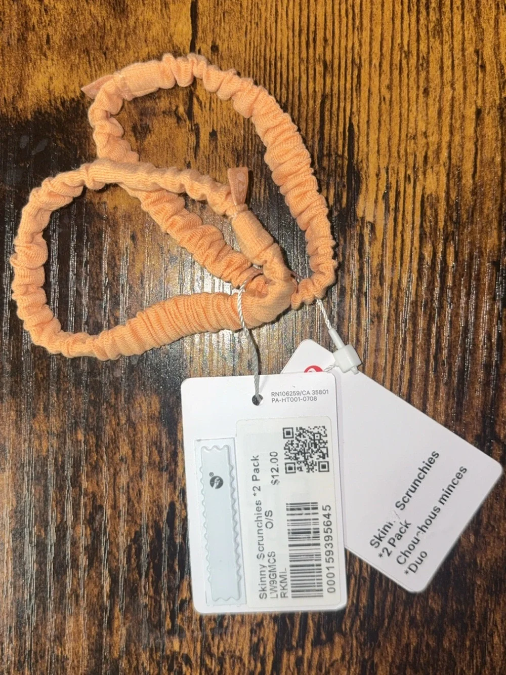 Lululemon 2-pack Skinny Scrunchies